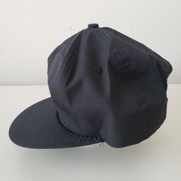 VINTAGE Grace High Ranger Hat Cap Strap Back Baseball Black K Brand Made in USA - Picture 3 of 9